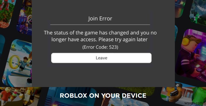 Fix Roblox Error Code 523 in Windows 11/10