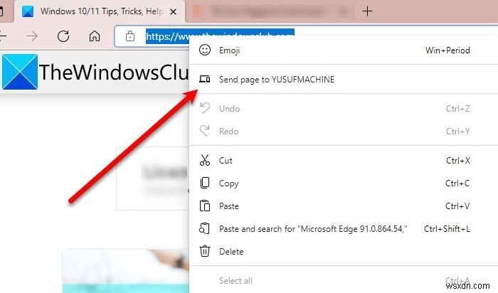 How to Sent Tabs to other devices with Microsoft Edge