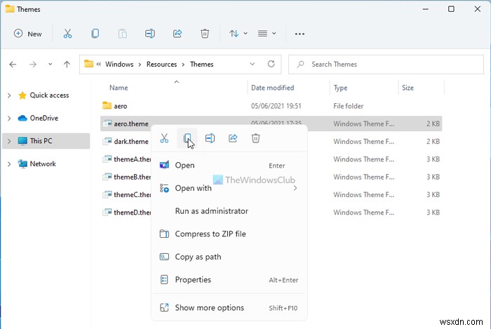 How to install the hidden Aero Lite theme in Windows 11