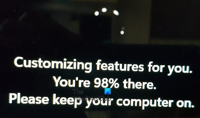 Computer stuck on Personalized Settings Not Responding in Windows 11/10