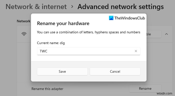 How to Rename WiFi Network Adapter on Windows 11