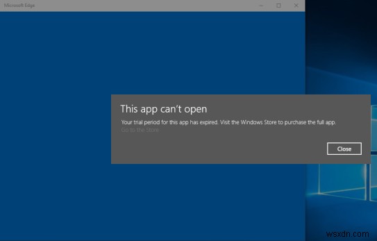 Your Trial Period For This App Has Expired error in Windows 11/10