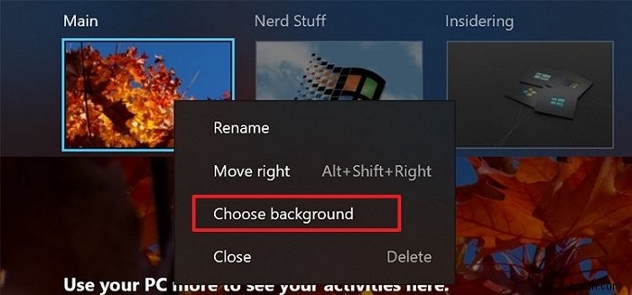 How to assign Individual Wallpapers to each of your Virtual Desktops