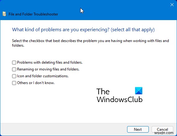 Windows File and Folder Troubleshooter will fix Explorer problems automatically