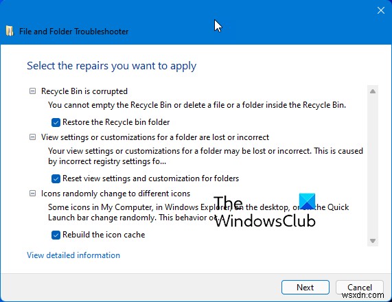 Windows File and Folder Troubleshooter will fix Explorer problems automatically