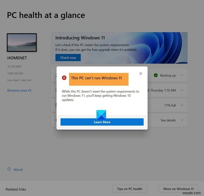 This PC can’t run Windows 11 – Fix it!