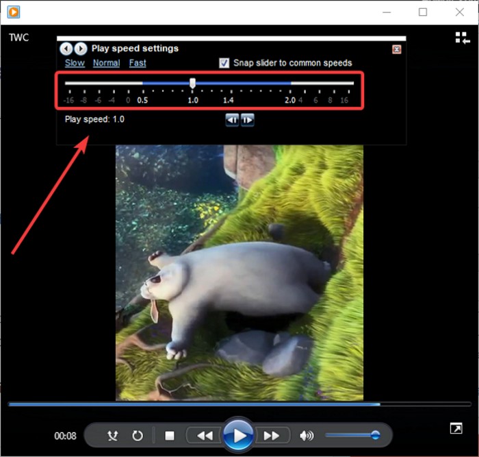 How to change Video Playback Speed on Windows Media Player in Windows 10