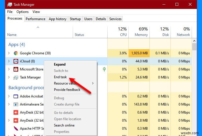 Fix iCloud Error 0x8007017B on Windows 10