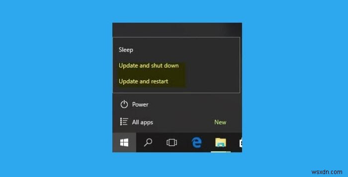 Windows Updates may fail if Fast Startup is enabled
