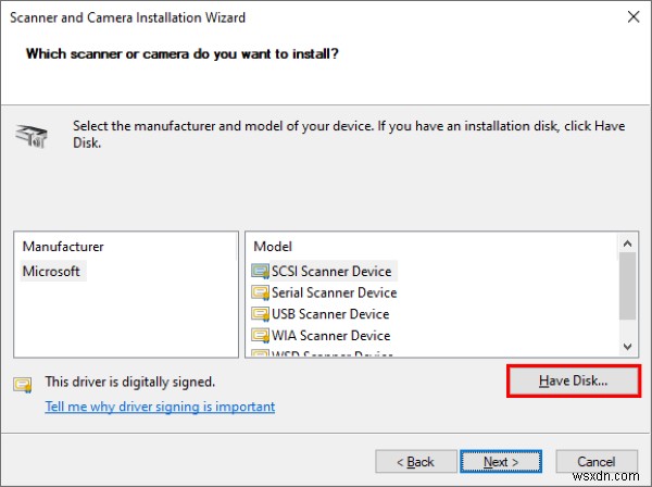 How to install TWAIN driver on Windows 10