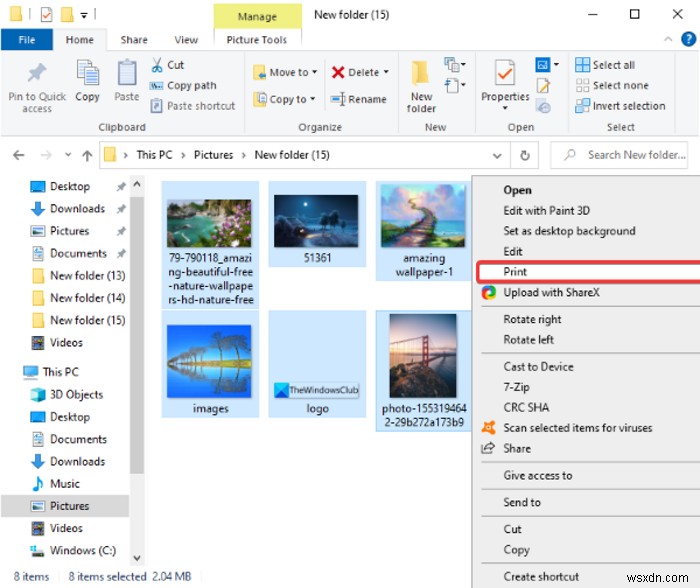 How to create and print a Contact Sheet of Photos in Windows 11/10