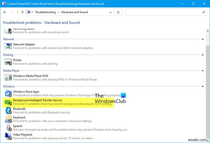 Background Intelligent Transfer Service stopped & not working in Windows 11/10