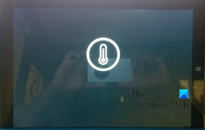 Surface shuts down after black screen with Thermometer icon appears