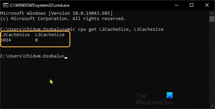 How to check Processor Cache Memory Size in Windows 11/10
