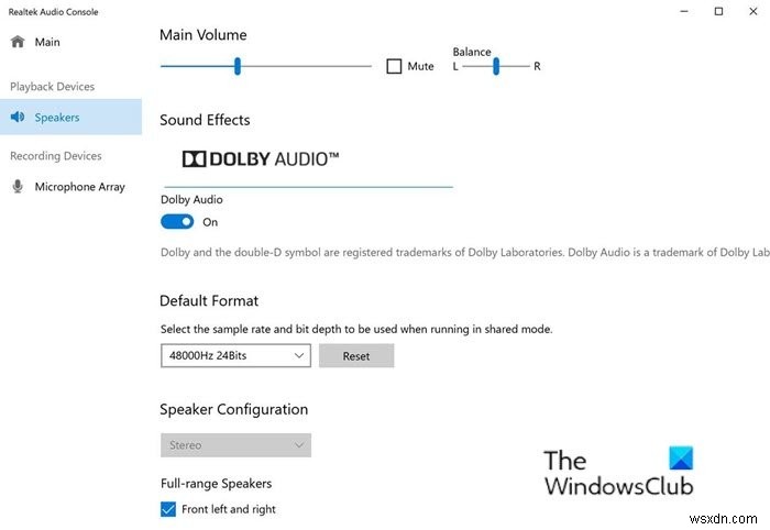 How to change Surface Omnisonic Speaker settings