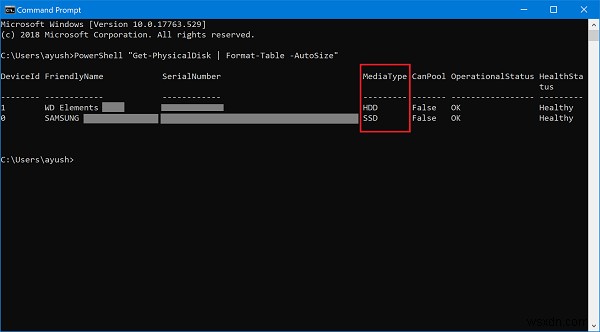How to tell if the Hard Drive is SSD or HDD in Windows 11/10