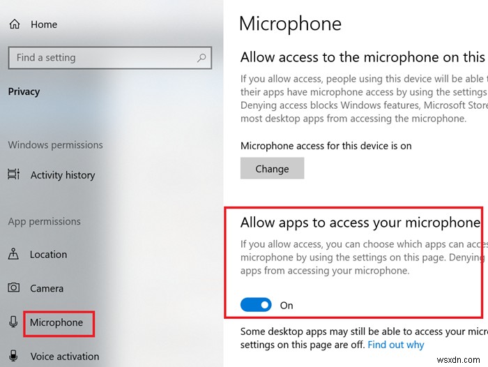 The Wizard could not start microphone in Windows 10