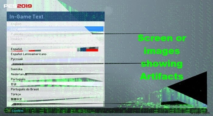 Screen or images showing Artifacts or Distortion in Windows 11/10
