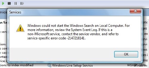 Windows Search Indexer stopped working and was closed; Search Failed to Initialize in Windows 11/10