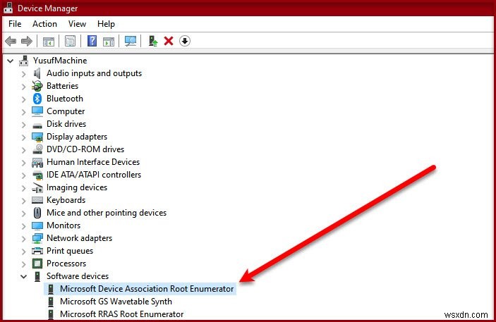 What is Microsoft Device Association Root Enumerator?