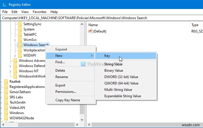 How to prevent users from indexing Specific Paths in Search Index on Windows 10