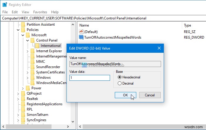 How to enable or disable Autocorrect and Highlight Misspelled Words settings in Windows 11/10