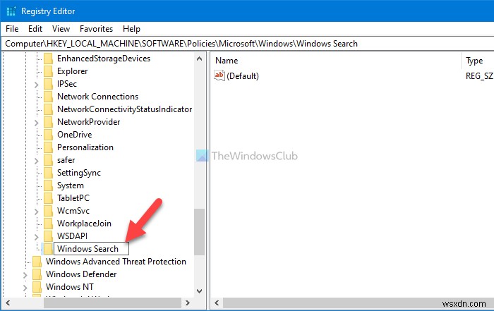 How to disable Advanced Search Indexing Options in Windows 10