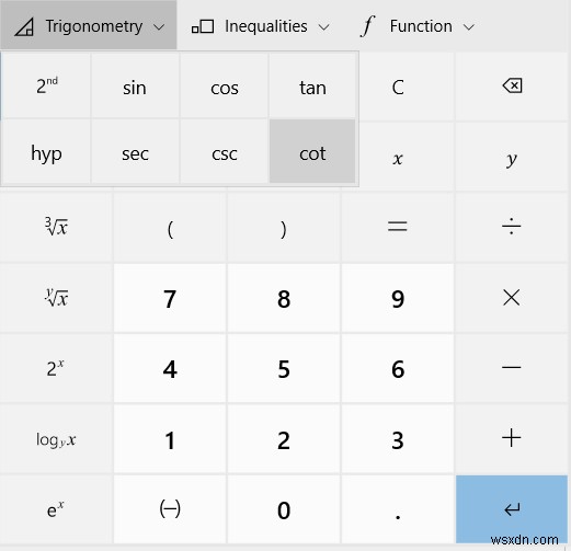 How to use the Graphing Calculator in Windows 10