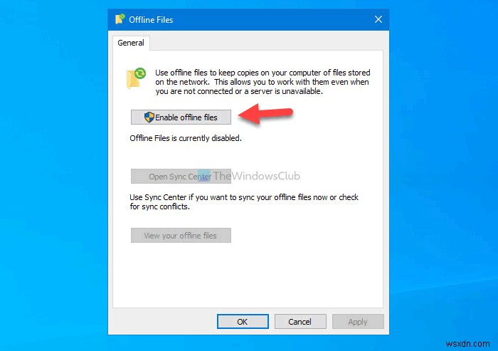Always available offline option is missing in context menu