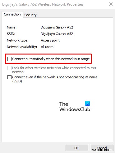 Stop Windows 11/10 from Connecting Automatically to a Wi-Fi Network