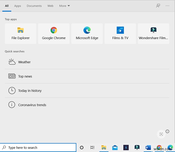 How to clear or disable Taskbar Search Box History in Windows 10