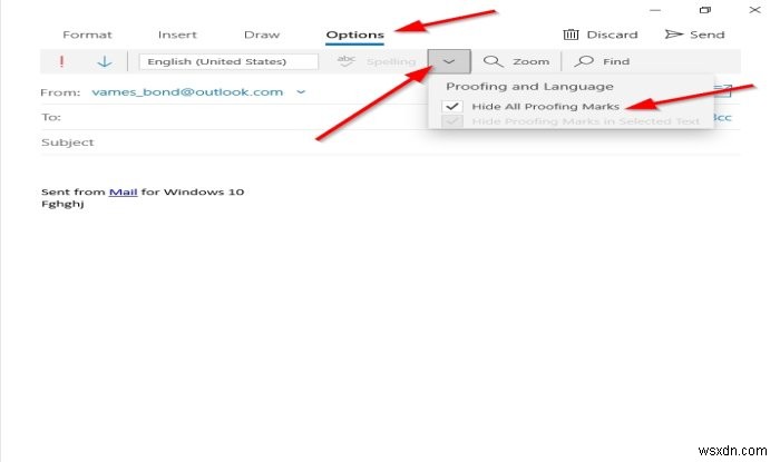 How to disable Autocorrect or Spellcheck in Windows 10 Mail app