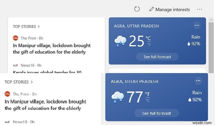 How to customize the News and Interests taskbar widget in Windows 11/10