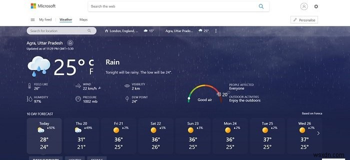 How to customize the News and Interests taskbar widget in Windows 11/10