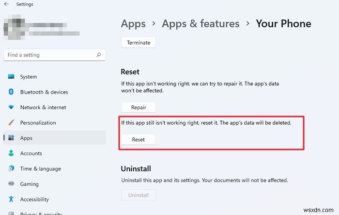 Your Phone app not working or will not open on Windows 11/10