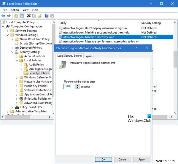 How to auto lock computer after inactivity in Windows 11/10