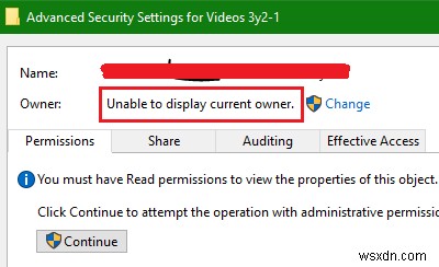 Fix Unable to display current owner error on Windows 11/10