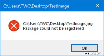 Fix Package could not be registered error in Windows computers