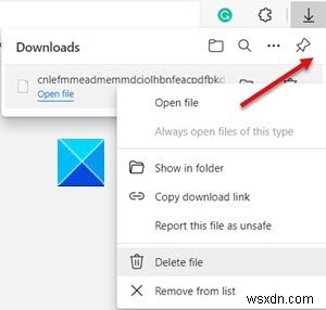 How to turn on Show Downloads Menu when a download starts in Edge