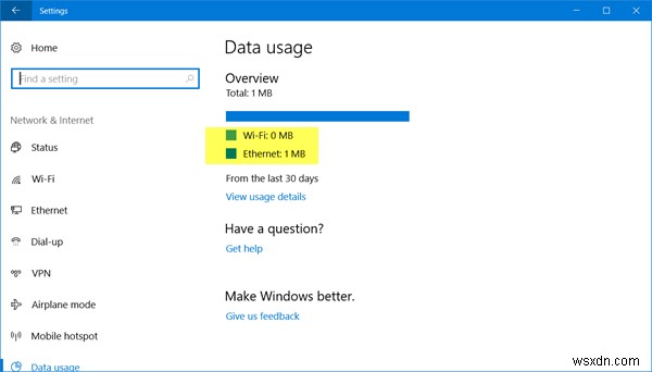 How to reset or clear Data Usage in Windows 11/10