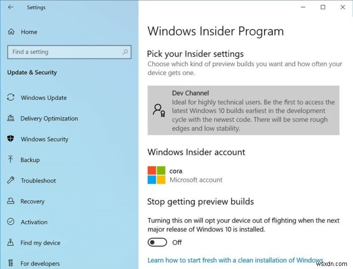 How to check if you are Flighting or on a Windows Insider Build?