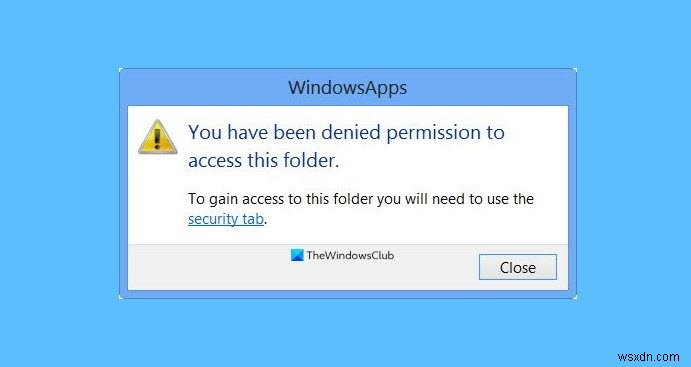 You have been denied permission to access this folder