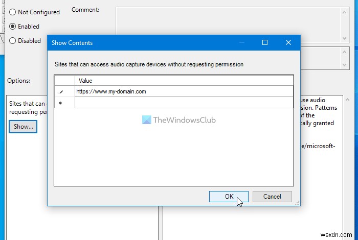 How to enable or disable Audio, Video, and Screen Capture in Edge