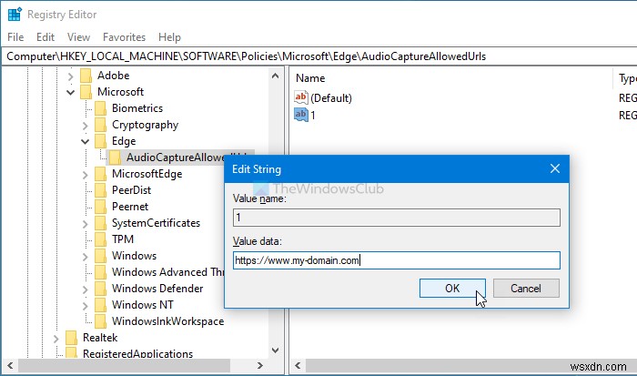 How to enable or disable Audio, Video, and Screen Capture in Edge