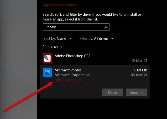 Photos app crashing with File system error in Windows 11/10