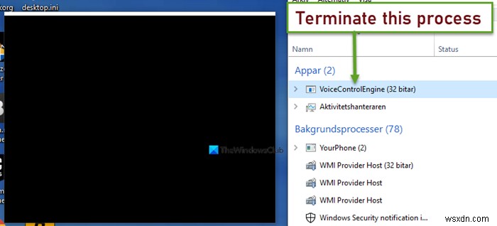 Fix Black box on Windows Desktop