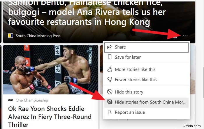 How to Hide Stories from a Particular Website on Edge Newsfeed