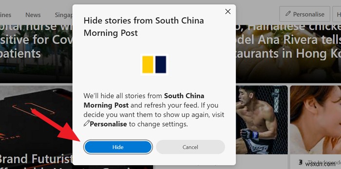 How to Hide Stories from a Particular Website on Edge Newsfeed