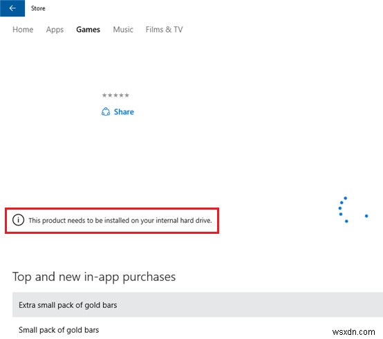This product needs to be installed on your internal hard drive
