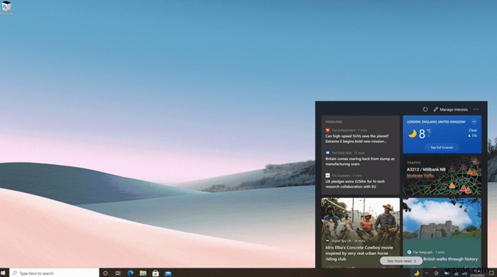 How to open News and Interests links in your default browser; Not Edge